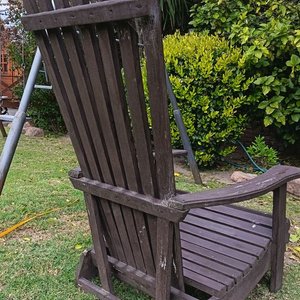Par de Sillas de Jardín Adirondack de Madera Estilo Rústico - imagen 4