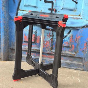 Mesa de Trabajo Plegable Negra y Roja - imagen 5