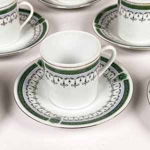 Juego de 8 Pocillos de Café de Loza China con Platillos - imagen 4