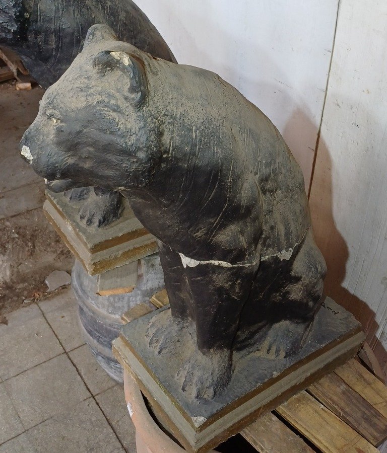 Figuras de pumas en material, algunas con daños - imagen 9