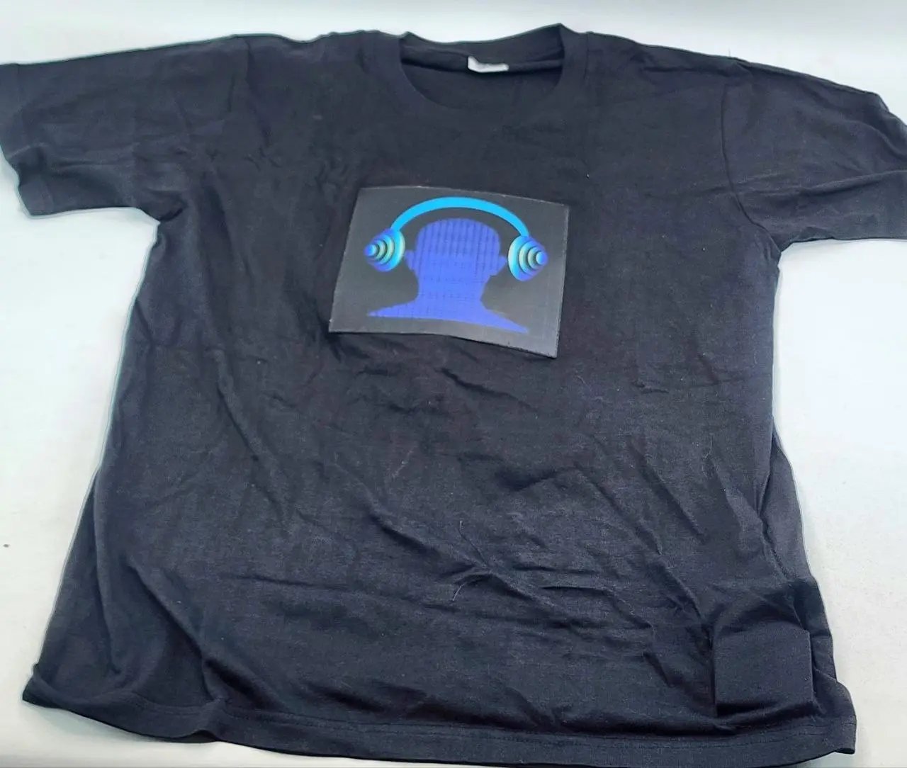 Remera Negra Audio Rítmica Talle M
