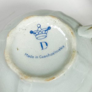 Juego de 11 Pocillos de Café de Porcelana Checa con Platillos - imagen 6
