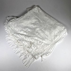 Mantel de Encaje de Ganchillo Blanco con Flecos - 2.50 x 2 mts - imagen 2