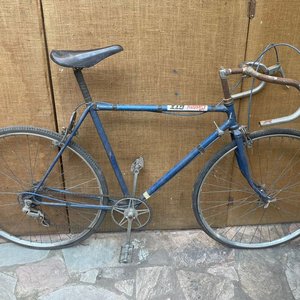 Bicicleta de Carreras Vintage Azul con Cambios en Cuadro - imagen 2