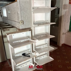 2 Zapateros Metálicos Blancos para Restaurar - imagen 3