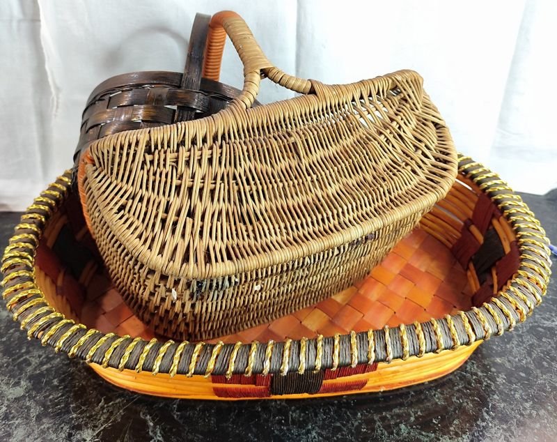 3 canastas vintage decorativas de excelente condición - imagen 3