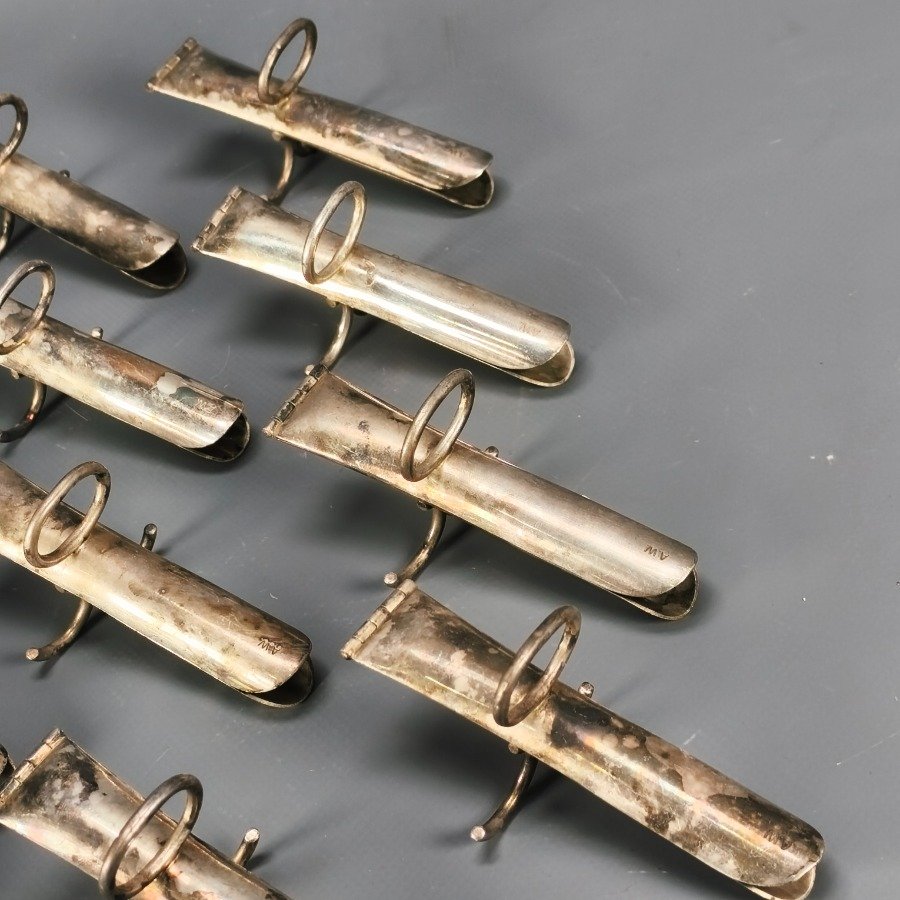 Juego de pinzas para espárragos en metal plateado - imagen 7