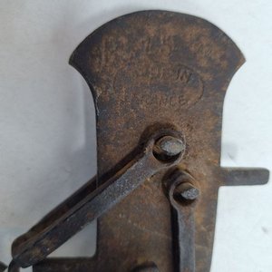 Antigua Balanza Romana de Hierro con Pesas y Cadenas - imagen 6