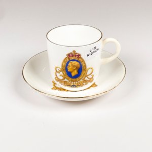 Taza y Platillo de Loza Inglesa Coronación Eduardo VIII 1937 - imagen 2