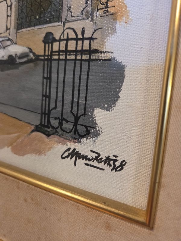 Pintura de Carlos Alberto Amoretti, Plaza Zavala - imagen 3