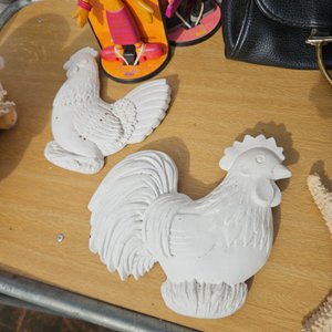 Bolso Negro, Adornos de Repisa y Baño: Gallos, Estrella de Mar y Figuras - imagen 5