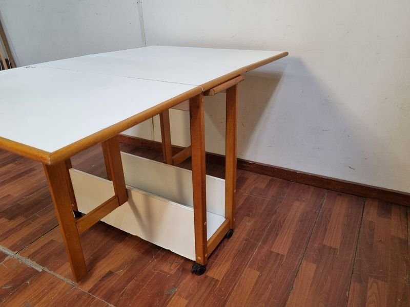 Desayunador con alas plegables y ruedas para el hogar - imagen 7
