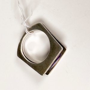 Anillo de Plata con Piedra Morada Talla 16 mm - imagen 4