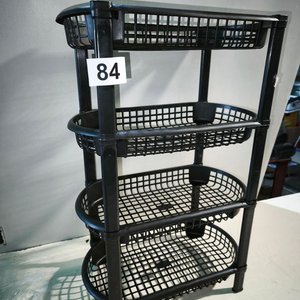 2 Fruteros Desarmables de Plástico Negro con Estantes - imagen 3