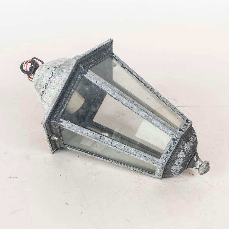 Farol Colgante de Metal y Vidrio con Desgaste