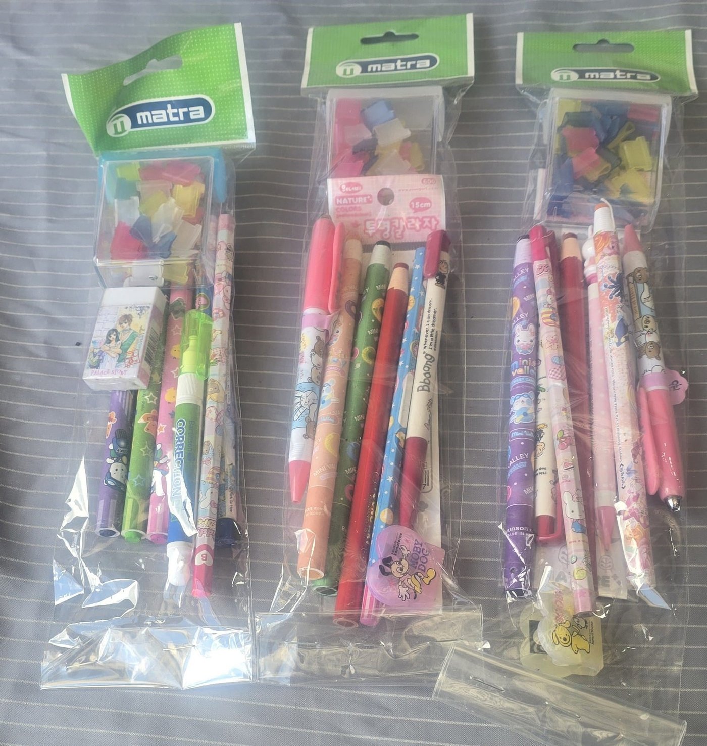 Set Escolar Infantil con Lápices, Gomas y Sacapuntas