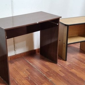 Juego de 2 Mesas Auxiliares, Tono Castaño Oscuro y Madera Clara - imagen 3
