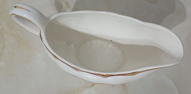 Salsera de Porcelana INGLESA; CREAMPETAL GRINDLEY - Una pieza decorativa impresionante - imagen 3