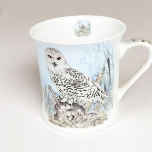 Par de Tazas de Porcelana China con Lechuzas y Tapas - imagen 9