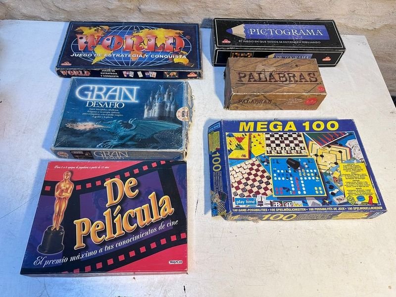 Lote de Juegos de Mesa: World, Gran Desafío, De Película, Mega 100 y más