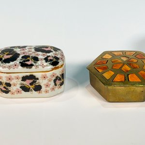 Lote de 4 Pastilleros Decorativos: Rectangular, Cilíndrico, Hexagonal y Caracol - imagen 3