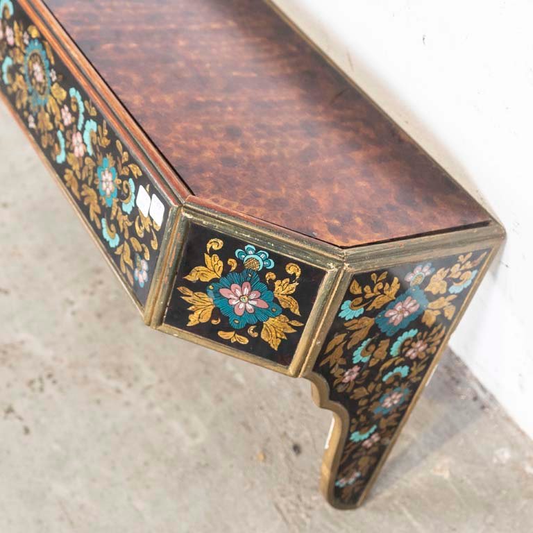 Dressoir de vidrio decorado con motivos florales - imagen 2