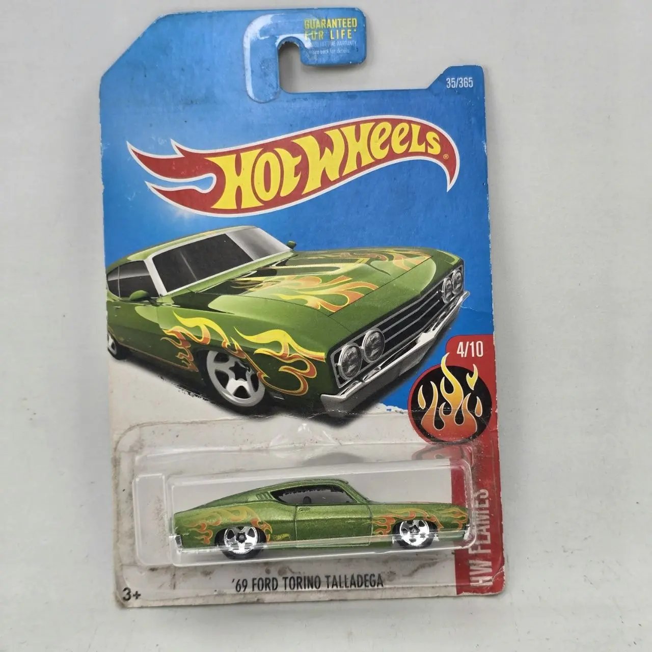 Hot Wheels Ford Torino Talladega '69 Verde con Llamas