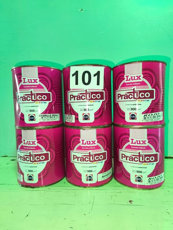 Lote siguiente: Latas de esmalte brilhante en excelente condición