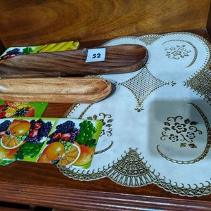 Set de Bandejas de Madera, Individuales y Posavasos de PVC - imagen 2