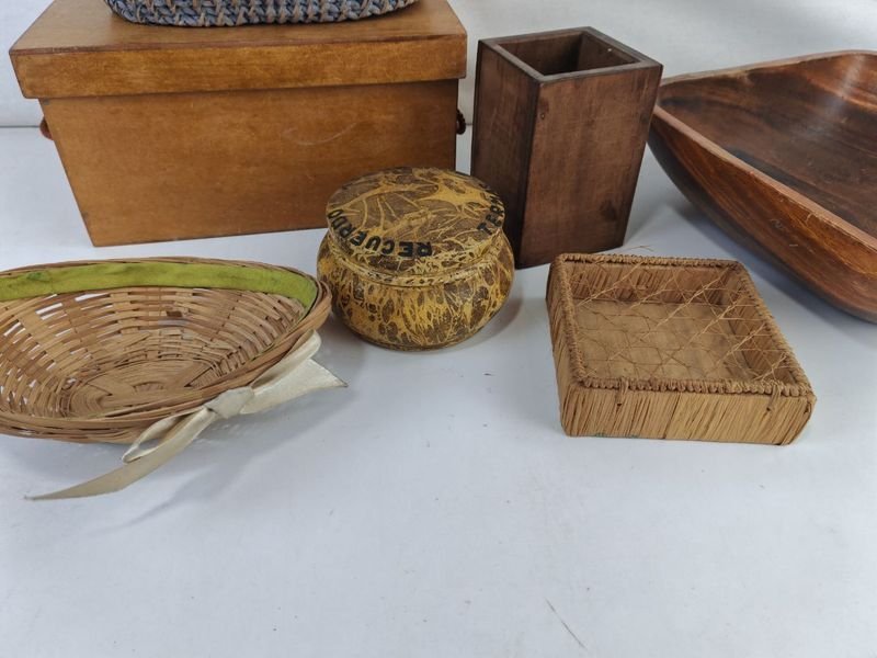 Cajitas y canastitos en madera y mimbre - Accesorios para el hogar - imagen 3