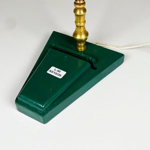 Lámpara de escritorio chapa verde y pantalla idem pintada  ,altura 35 cm - imagen 3