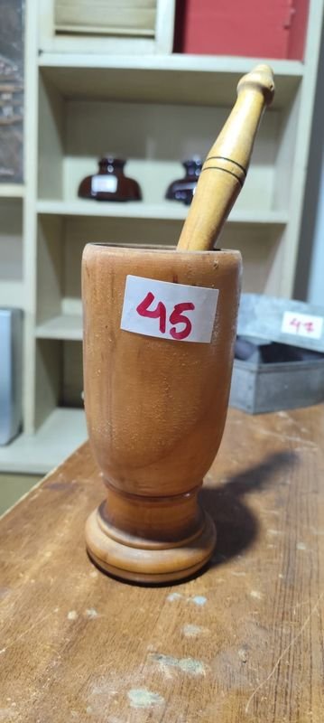 Mortero de Madera con Majadero