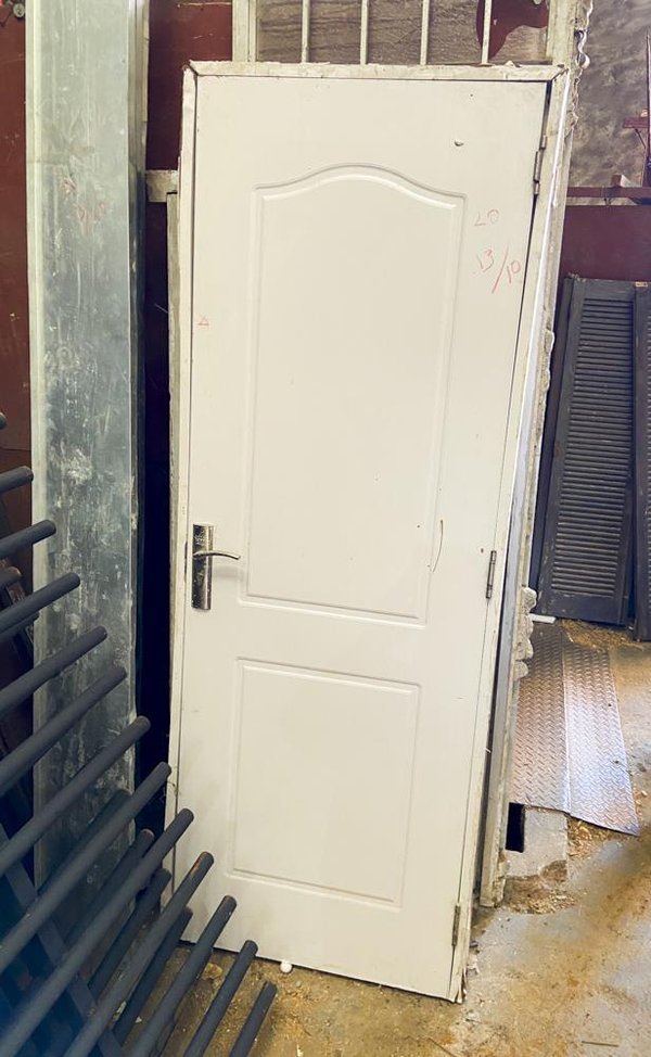 Puerta Interior Blanca MDF con Detalles 203x76 cm - imagen 1