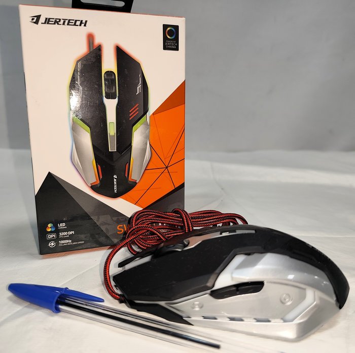 Mouse Gamer Jertech XP11 Sword Óptico USB con Luces LED, Nuevo en Caja