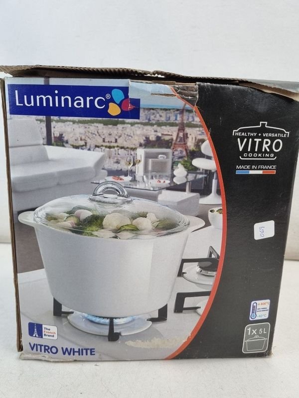 L 388 - 1 Pieza - Practica cacerola multiuso de la firma Luminarc, línea Vitro Cooking, de 5 litros de capacidad (Made in France)