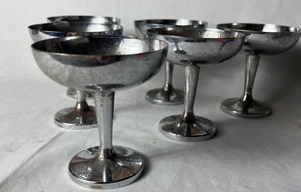 Juego de 6 Copas de Platina Estilo Vintage - imagen 1