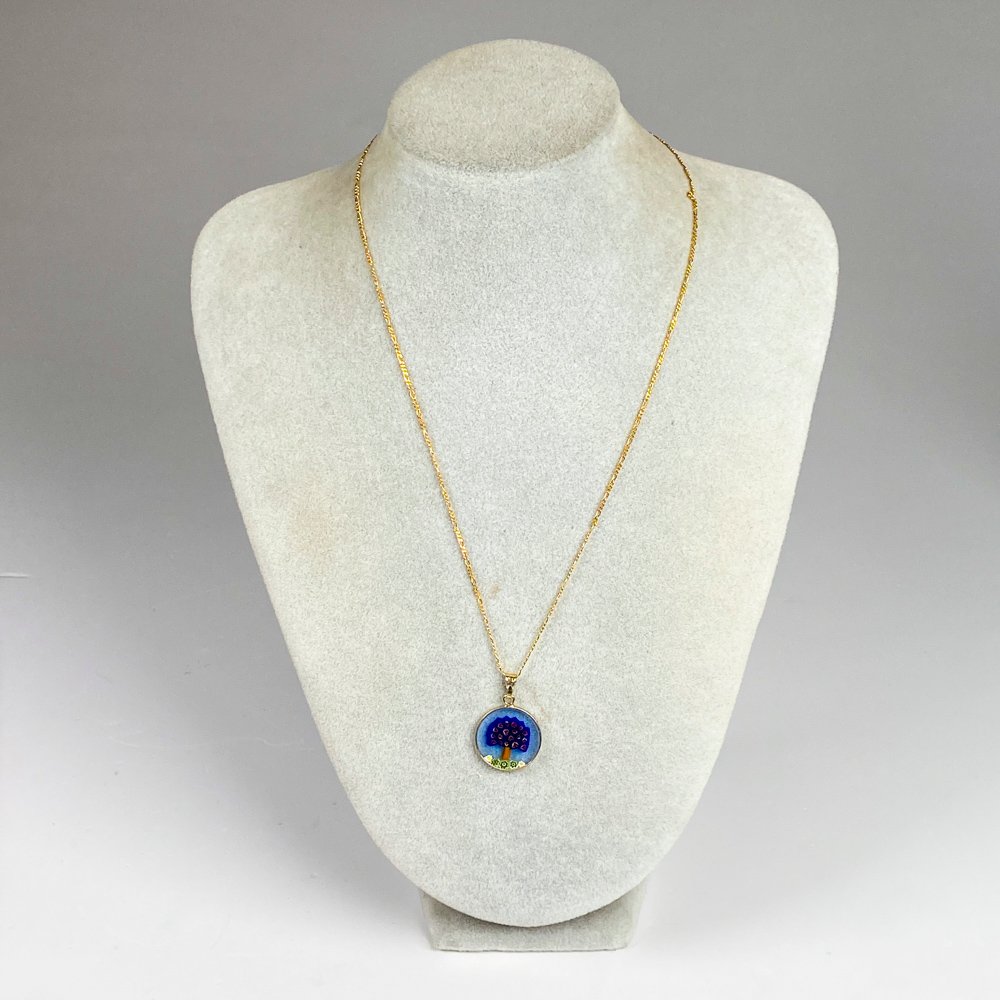 Cadena enchapada con colgante de cristal - imagen 3