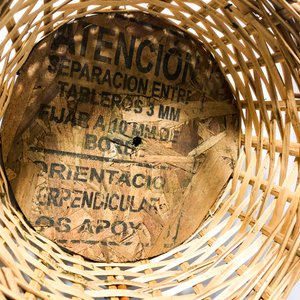 Tres Canastos de Mimbre Artesanales con Asas - imagen 2
