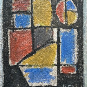 Oleo "Constructivo" de Walter Deliotti - 24 x 20 cm - imagen 1