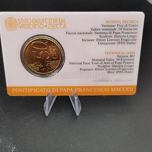 Tarjeta de Moneda de 50 Eurocent del Vaticano 2022 - imagen 4