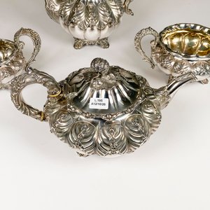 Juego de Té de Plata Inglesa Georgiana, Siglo XIX - imagen 3