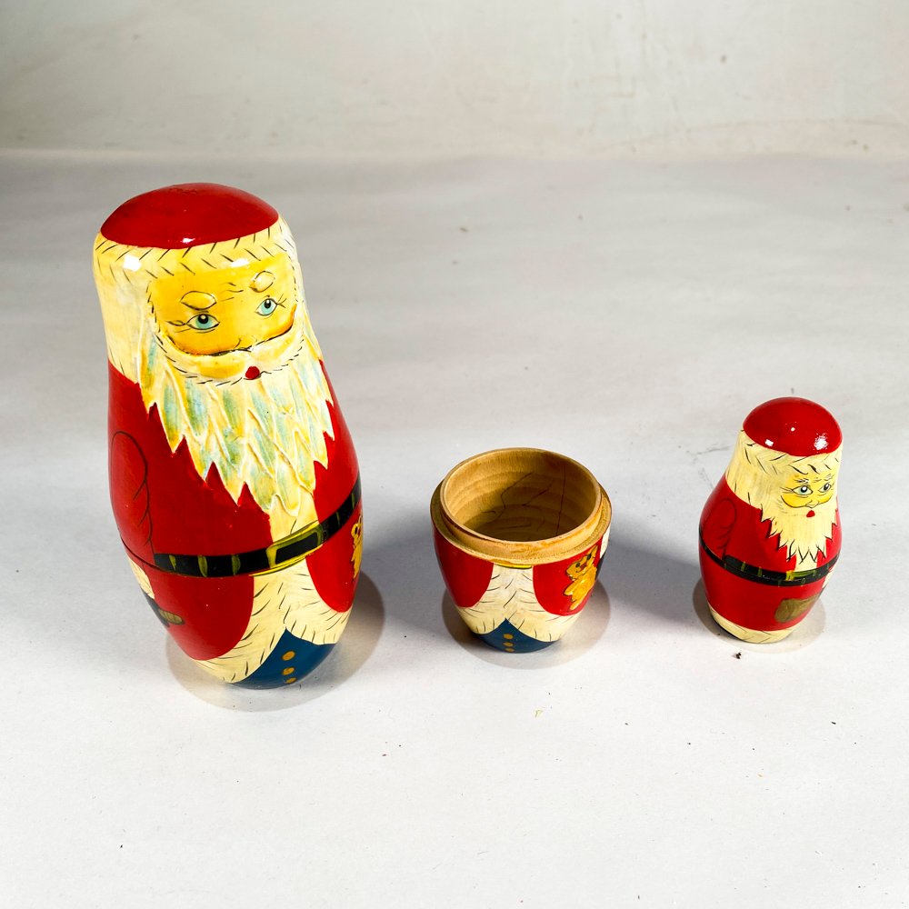 Mamushka Papá Noel Vintage con Faltantes