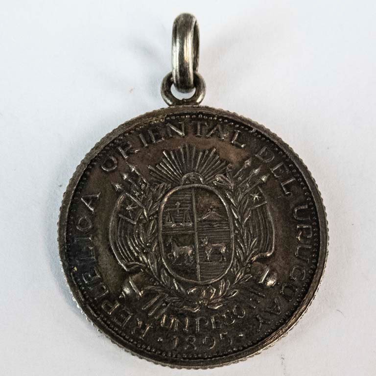 Medalla Plata Uruguay 1965 Cincuentenario Banco Mercantil Río de la Plata 10g