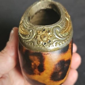 Mate Galleta con detalles en plata y oro, fecha 22/01/71 - imagen 3