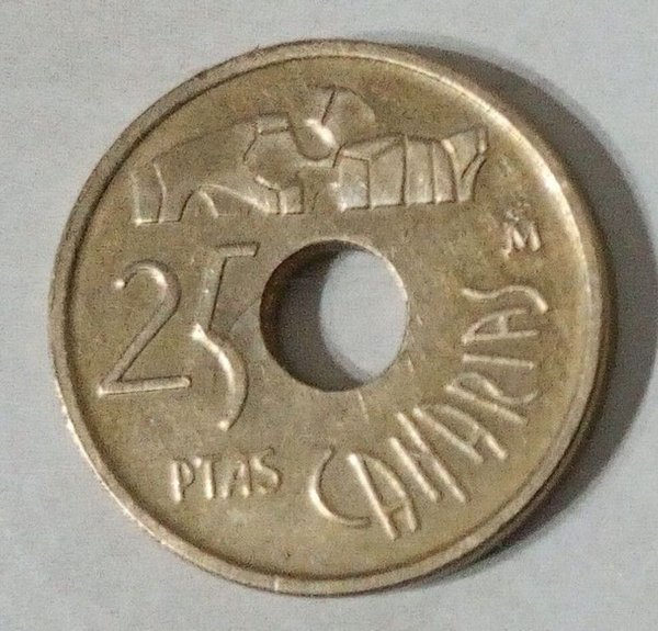 Moneda Española 25 Pesetas Canarias 1994 Juan Carlos I - imagen 1