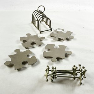 Set de 10 Piezas: Porta Tostadas, Posafuentes Puzzle y Posa Cubiertos - imagen 1