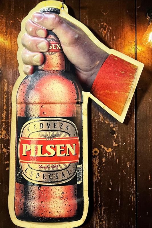 Cartel Publicitario Vintage Cerveza Pilsen Especial - Plástico Termoformado