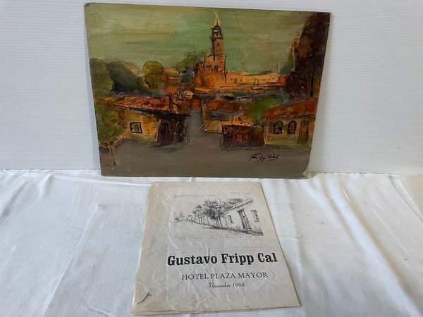 Obra de Arte: Pintura sobre Cartón de Gustavo Fripp con Exposición - imagen 1