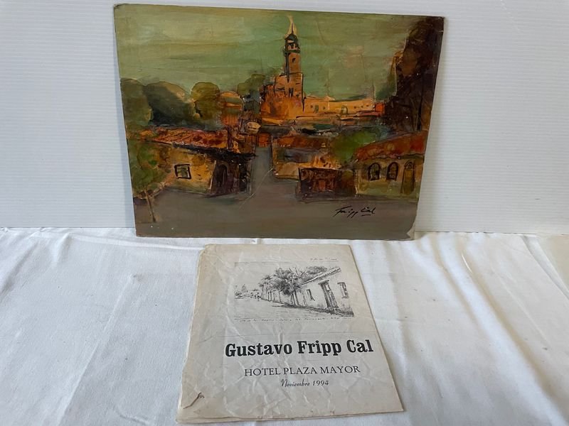 Obra de Arte: Pintura sobre Cartón de Gustavo Fripp con Exposición