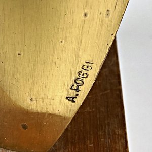 Escultura Abstracta de Bronce Firmada A. Poggi - Altura 30 cm - imagen 5